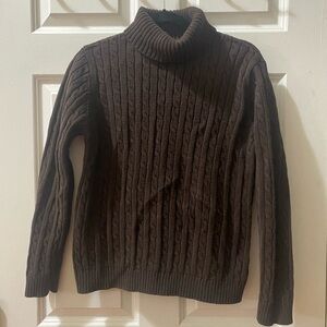 Brown Turtleneck Sweater